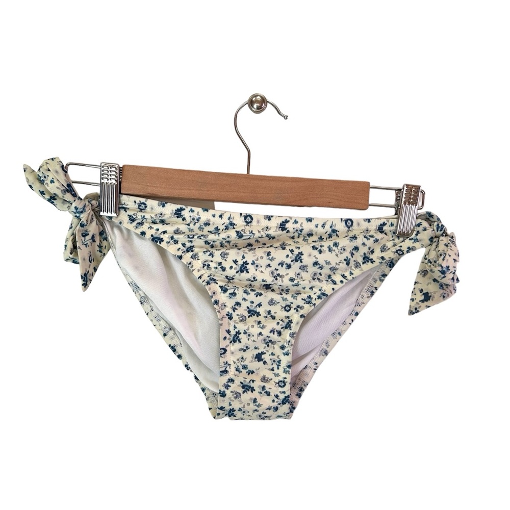 Lisa Curran Charlotte side tie ivory floral bikini, NWT